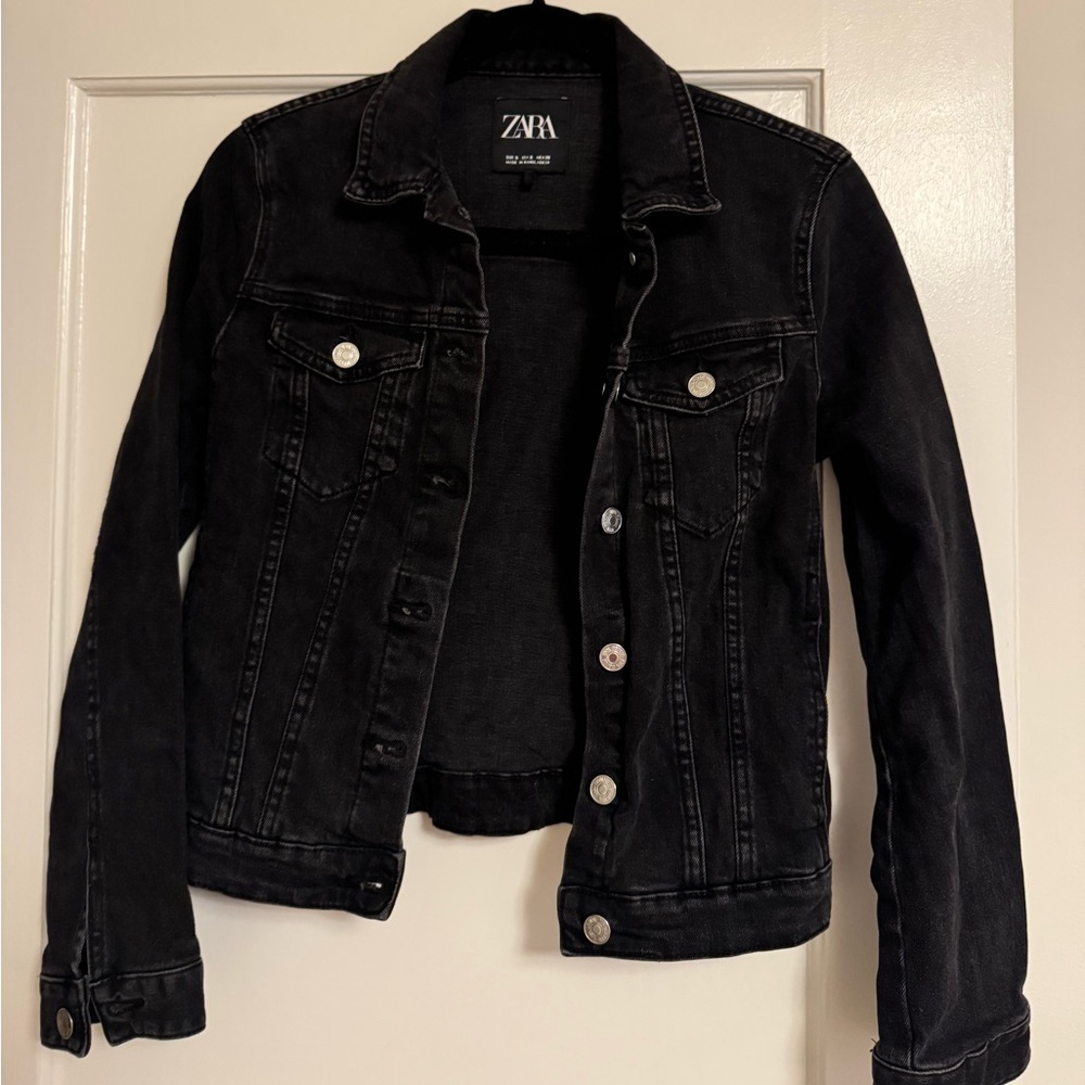Zara Charcoal Denim Jacket